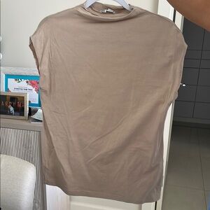 ZARA Beige Sleeveless Top